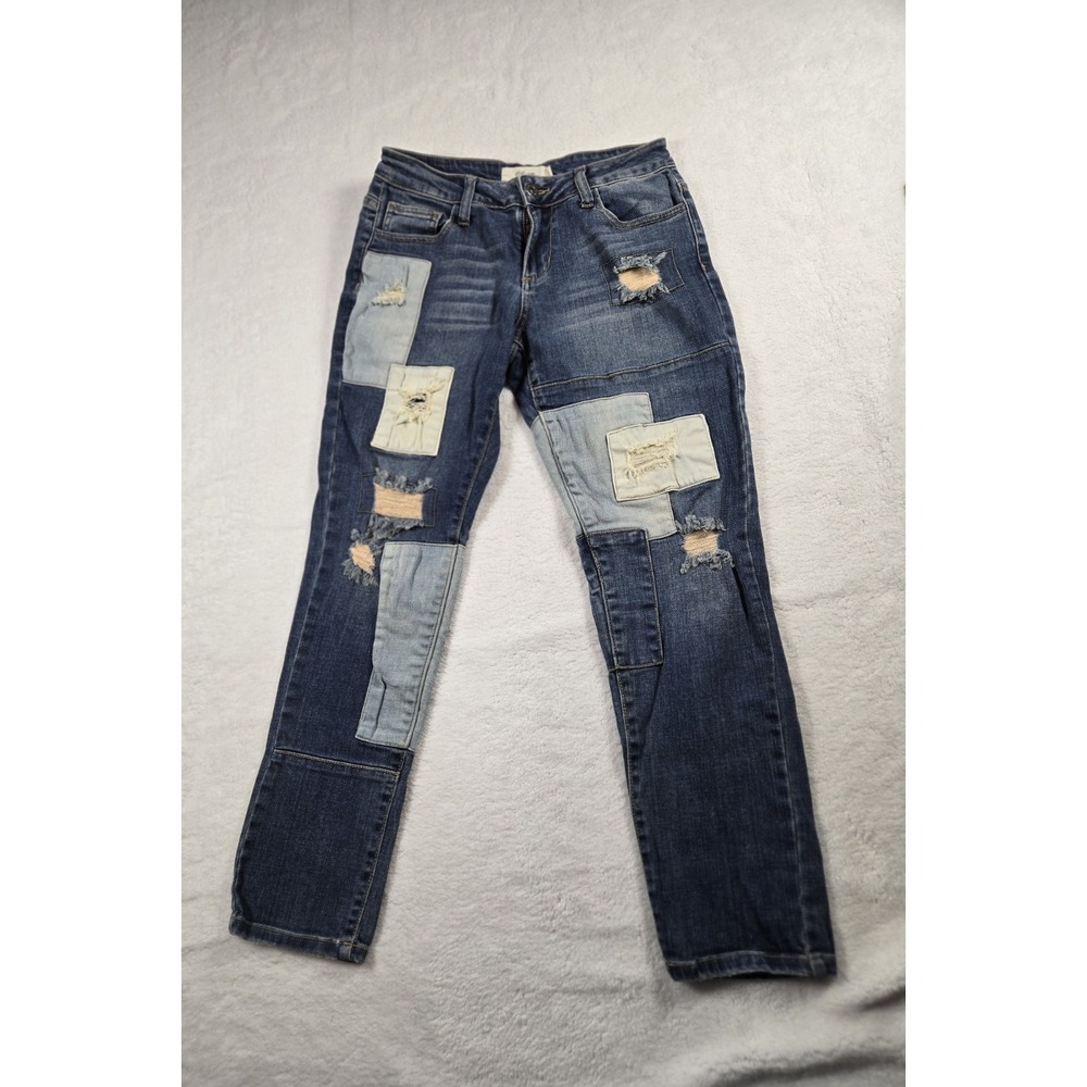 Cello Jeans‎ Womens Size 1 Patchwork Distressed Design